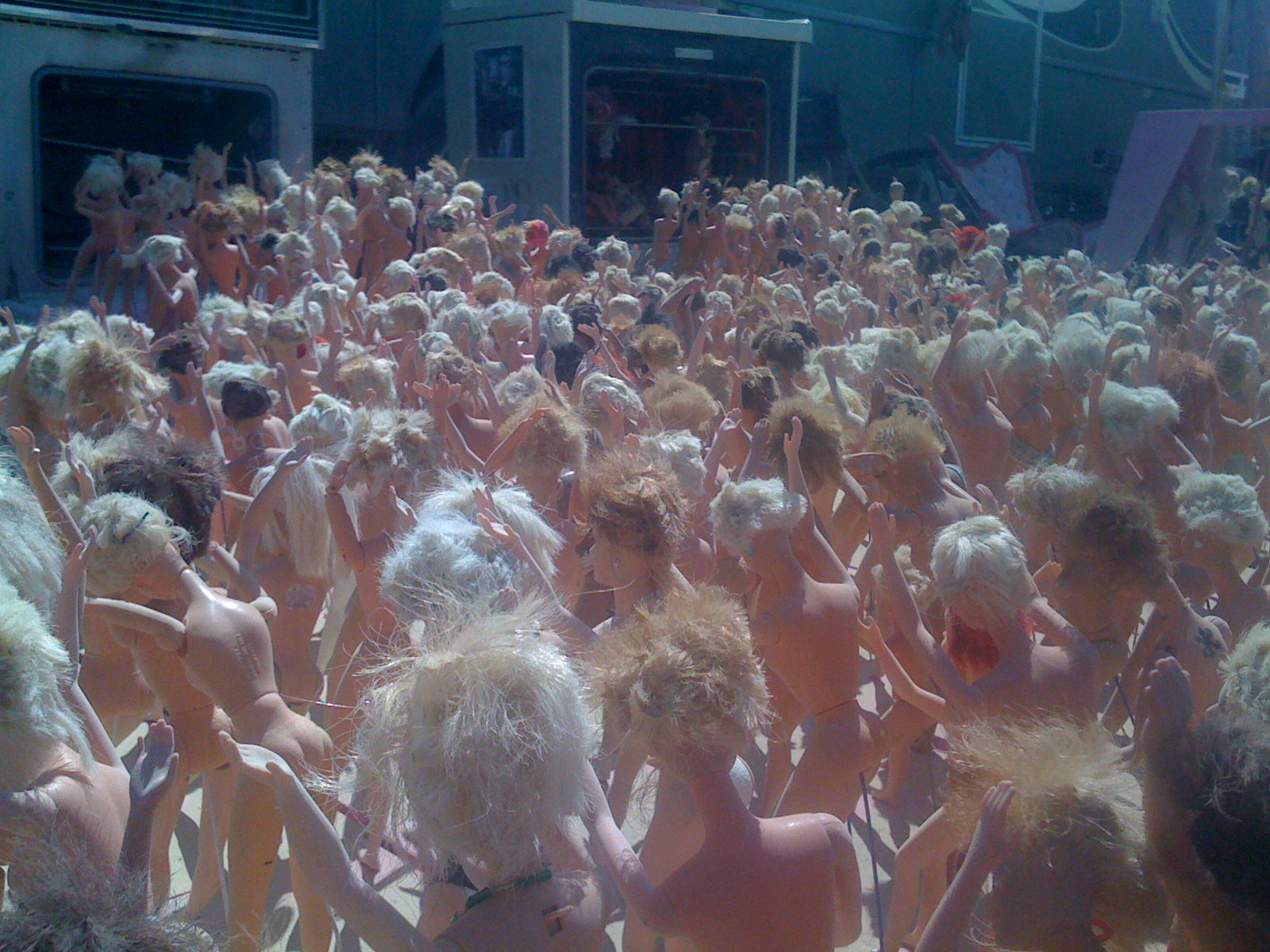 barbies to the oven. burning man 2009